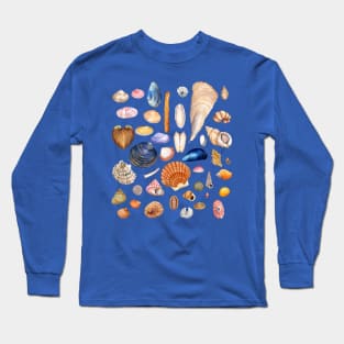 Watercolor Seashell Collection Long Sleeve T-Shirt